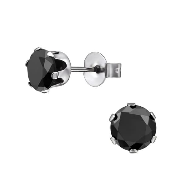 ZAALAC Ear stud w crystal 5 mm