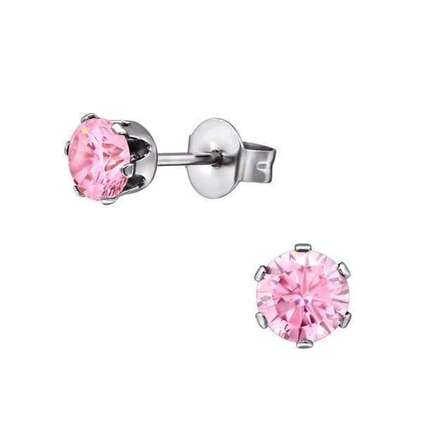 ZAALAC Ear stud w crystal 4 mm