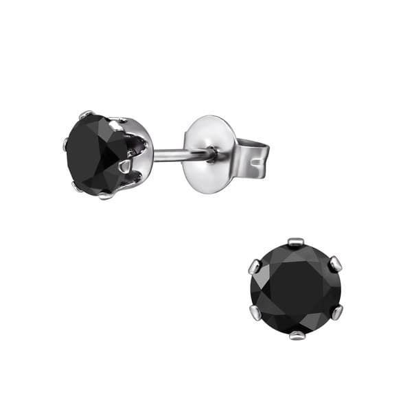 ZAALAC Ear stud w crystal 4 mm