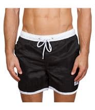 Frank Dandy Long Bermuda Swimshorts Black/White