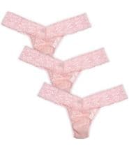 Hanky Panky 3-pack Low Rise Thong Pink