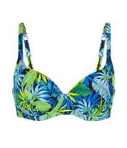 Abecita Garden Padded Wire Bra Blue Pattern