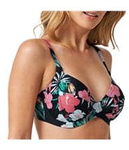 Abecita Palm Beach Magic Wire Bra Black pattern-2