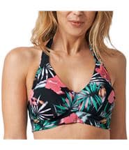 Abecita Palm Beach Soft Halterneck Bra Black pattern-2