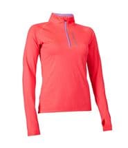 Salming Halfzip Long Sleeve Tee Women Coral