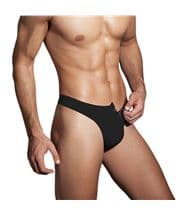 Doreanse Men Zip Slip String Black