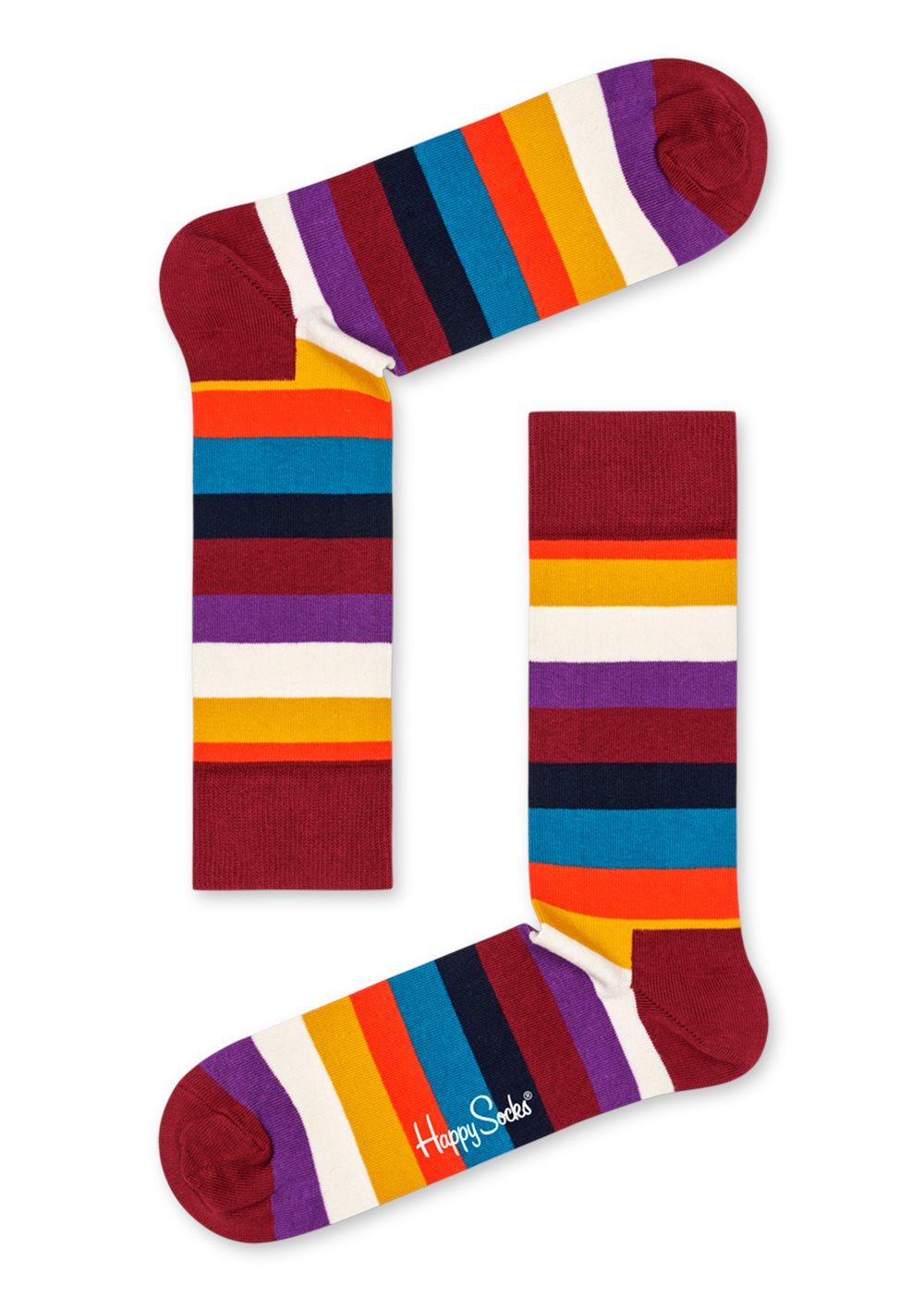HAPPY SOCKS- 2 PAR PACK STRIPE SOCKS