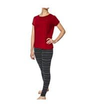 Tommy Hilfiger Fair Isle Print Leggings Set Red/Blue