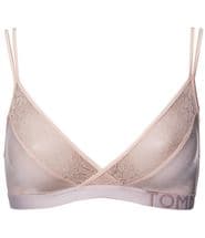 Tommy Hilfiger Tommy Minimal Triangle Lace Bra Lightpink