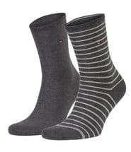 Tommy Hilfiger 2-pack Classic Small Stripe Socks Greystriped