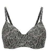 Abecita Leaves Wire Bra Black/White