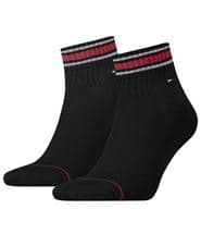 Tommy Hilfiger 2-pack Men Iconic Sports Quarter Sock Black