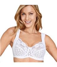 Miss Mary of Sweden Miss Mary Jacquard And Lace Underwire Bra White