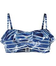 Salming Aquarius Padded Bandeau Bra Blue Pattern