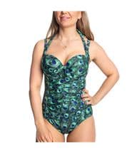 Missya Tulip Swimsuit Strapless Print Green
