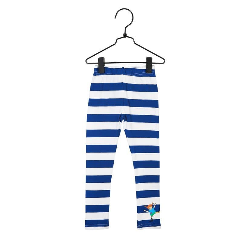 Pippi Långstrump leggings blå/vit
