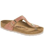 Birkenstock Gizeh Leather Washed Metallic Lightpink