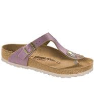 Birkenstock Gizeh Leather Washed Metallic Pink
