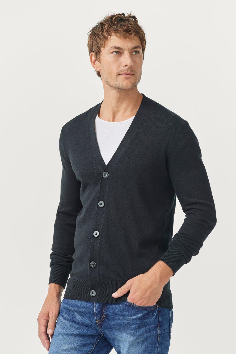 Cardigan, finstrikket