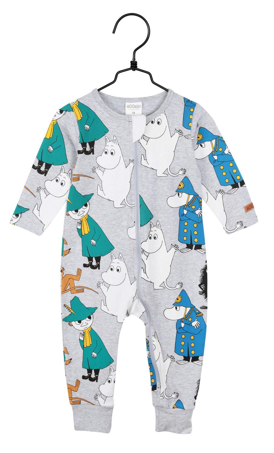 Mumin spejder pyjamas, grå Martinex