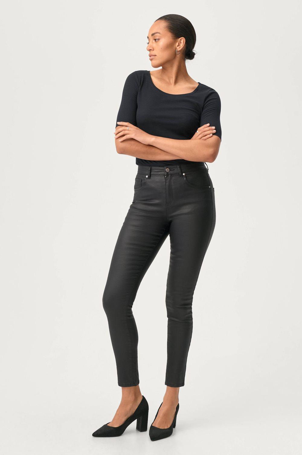 Bukser Thea High Waist Coated