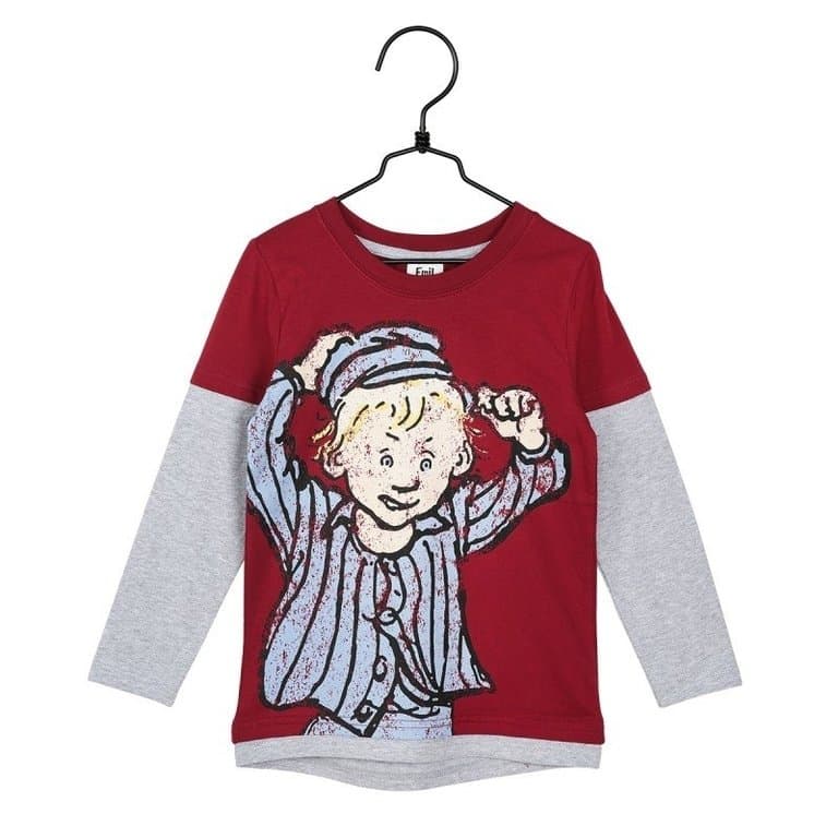 Emil i Lönneberga Funny Sweater (rød / grå)