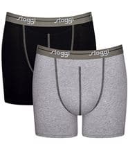 Sloggi 2-pack Men Start Horizontal Opening Short Black/Grey
