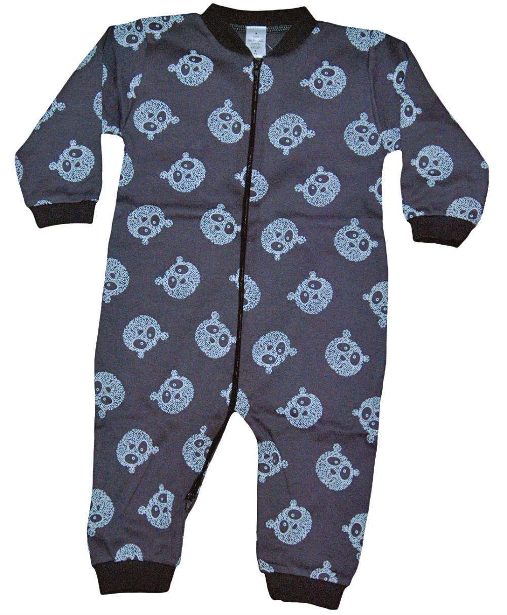 Pyjamasoveralls med bamsehoveder, 74 cl