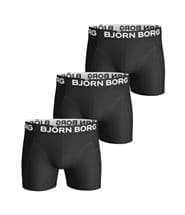 Björn Borg 3-pack Cotton Stretch Shorts Black