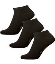 JBS 3-pack Bamboo Ankle Socks Black