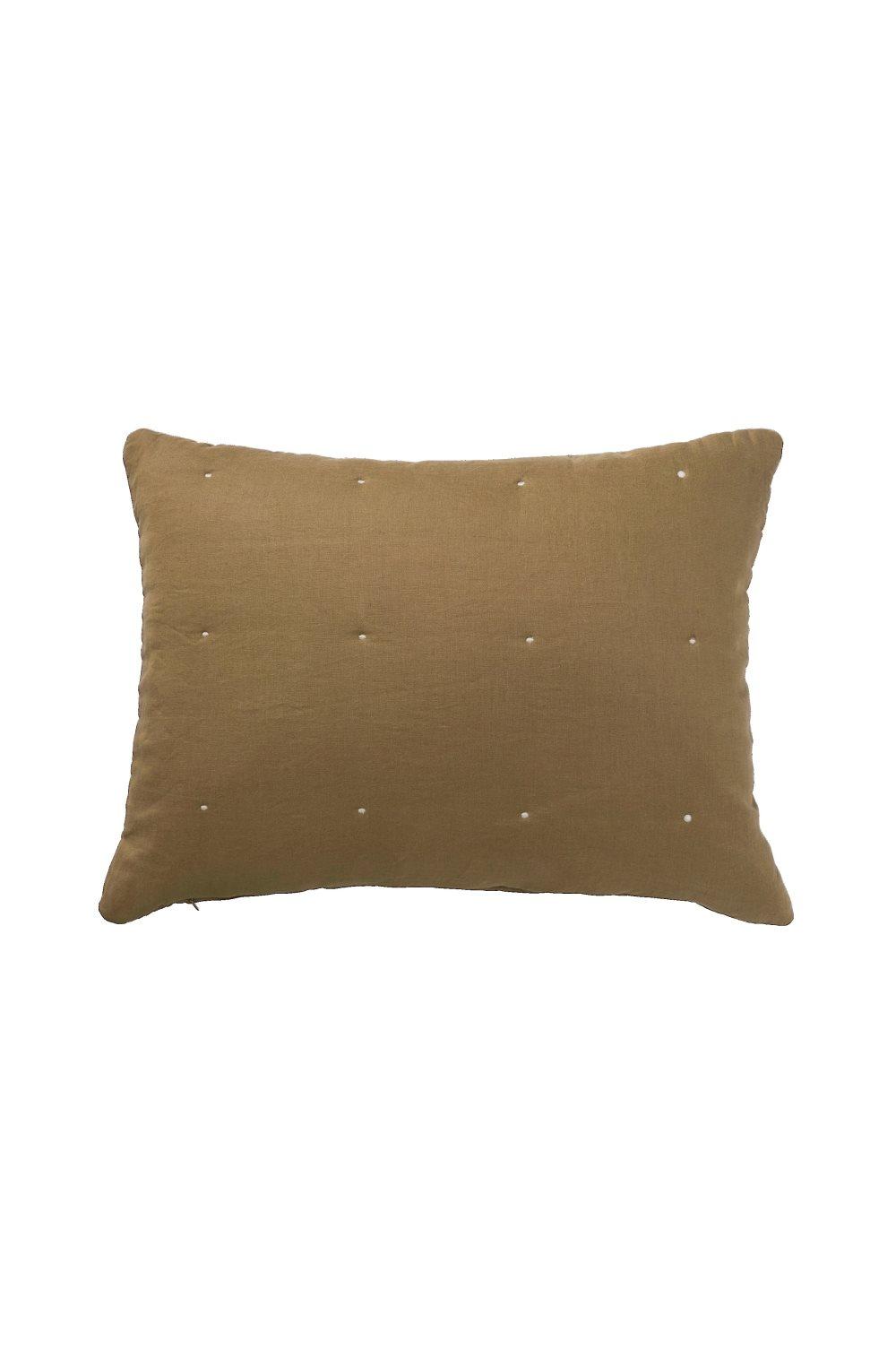 Kuddfodral Candice Dot Embroidery i tvättat lin