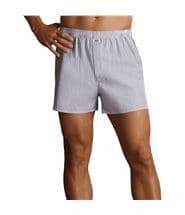 Jockey Woven Poplin Boxer Shorts White w stripe