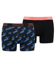 Puma 2-pack Big Logo Print Boxer Black/Blue
