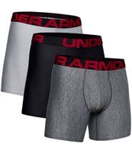 Under Armour 3-pack Tech 6in Boxer Black/Grey