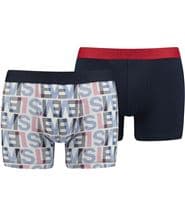 Levis 2-pack Base Seasonal Boxer Blue Pattern