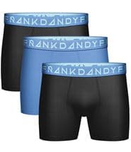 Frank Dandy 3-pack Blue Solid Boxers Black/Blue