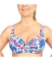 Damella Sophia Floral Underwire Bikini Bra White Pattern-2