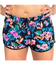 Damella Uma Rainforest Bikini Shorts Black pattern-2