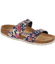 Birkenstock Sydney Soft Footbed Blue Pattern