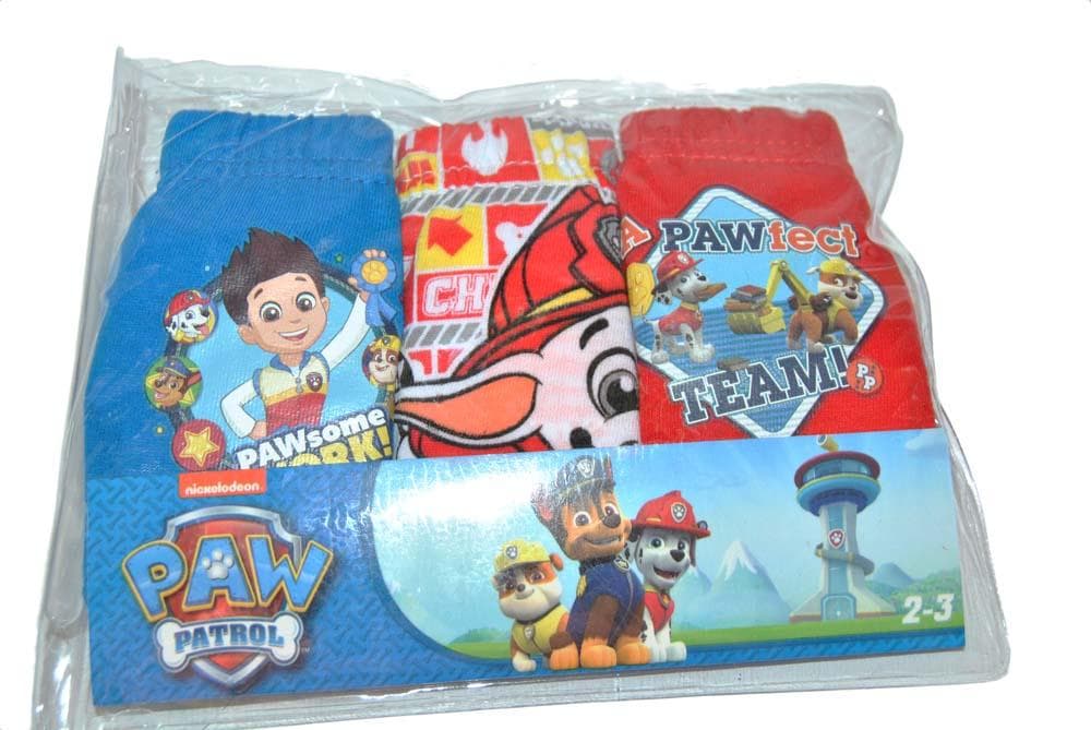 Pojkkalsong i 3-pack Paw Patrol Blå/Rutig/Röd