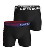 Björn Borg 2-pack Nations Cotton Shorts Netherlands Black