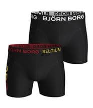 Björn Borg 2-pack Nations Cotton Stretch Shorts Belguim Black