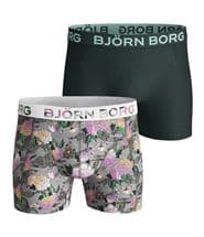 Björn Borg 2-pack Cotton Stretch Shorts 212 Green Pattern