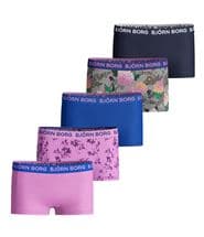 Björn Borg 5-pack Cotton Stretch Shorts For Girls 215 Pink Pattern