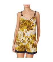 DKNY Rooftop Ready Tank and Boxer Set Yellow Pattern