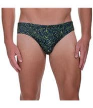 Bruno Banani Cyclone Swim Briefs Green Pattern