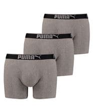 Puma 3-pack Lifestyle Sueded Cotton Boxer Grey