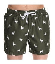 Panos Emporio Classic Llama Swim Shorts Darkgreen