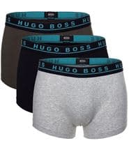 Hugo Boss 3-pack BOSS Cotton Stretch Classic Trunks Black/Green