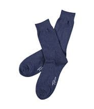Topeco Men Classic Socks Plain Blue